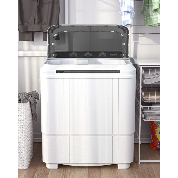 Zeny mini twin tub portable compact online washing machine washer spin dry cycle